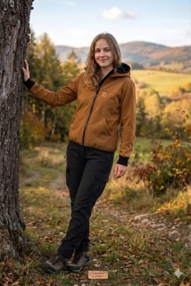 Softshellová bunda - karamel