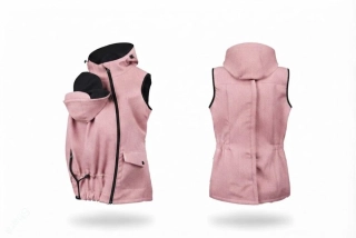 Softshellová vesta pro přední nošení -pudrová