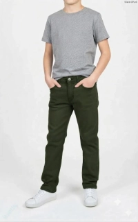 Dětské školní kalhoty-khaki