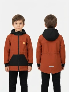 Softshellová parka  - karamel/černá 