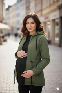 Těhotenská vsadka softshellová s brzdami-MAXI 