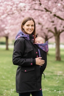 Hladítka-kapsy na vsadce na hlazení miminka na zip - kontrastní
