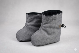 Softshellové "barefoot" - šedá žíhaná