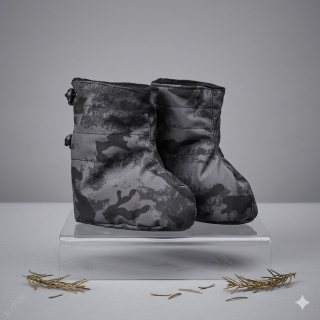 Softshellové "barefoot" - šedý maskáč