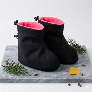 Softshellové "barefoot" - černá/růžová