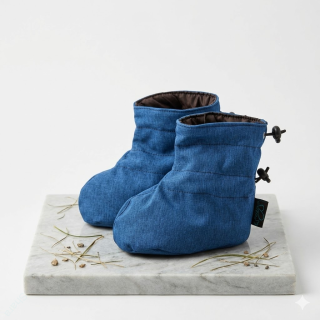 Softshellové "barefoot" - modrá žíhaná