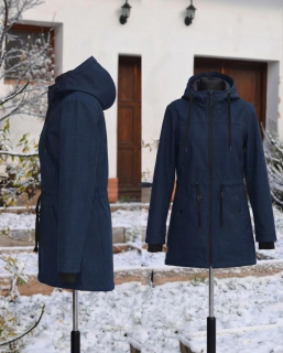 Parka VYŠŠÍ PARAMETRY softshell jarní - tmavě modrá