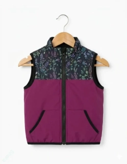 Softshellová vesta Shara - fuchsie / bylinky