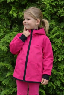 Softshellová bunda - malina
