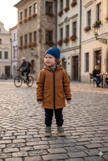 Softshellová parka karamel