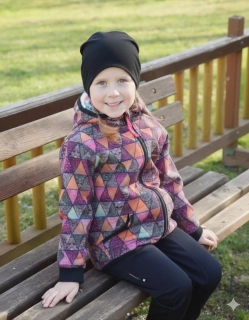 Softshellová bunda - mandalové trojúhelníky