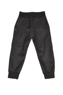 Dětské kalhoty softshell JARNÍ vyšší parametry-černá